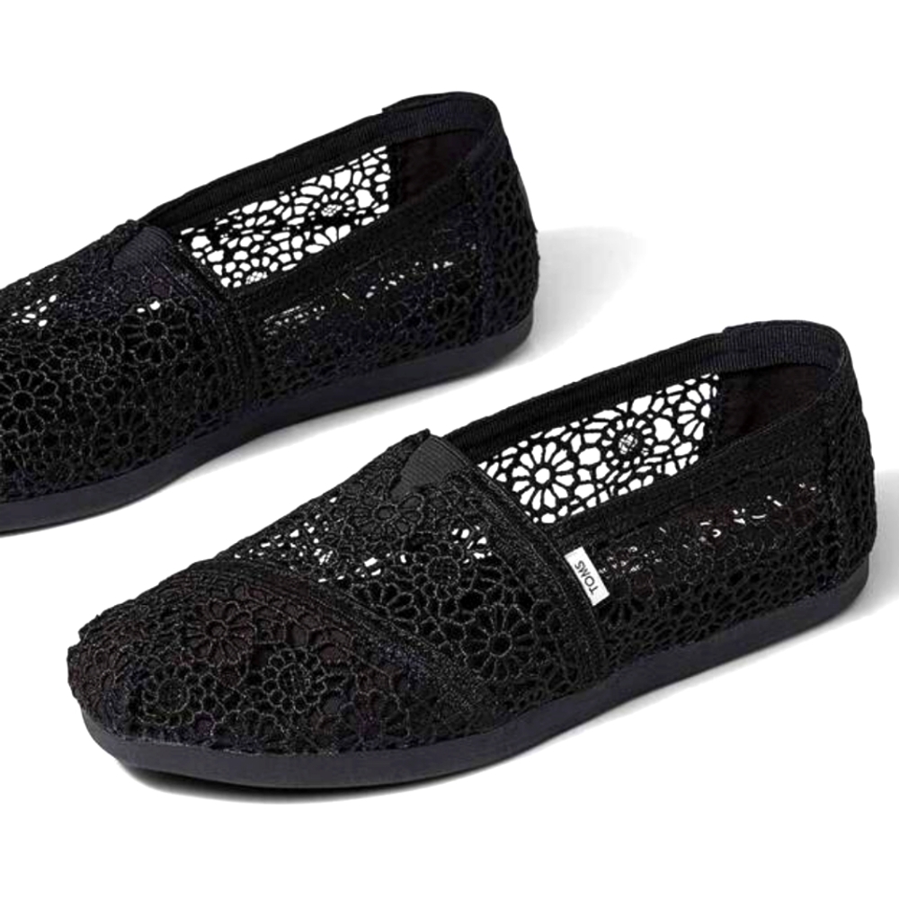 Black Alpargata Moroccan Crochet Tom's